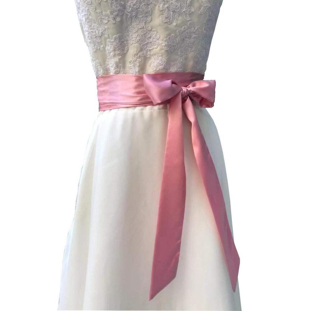 3236 Satin Sash Belt For Bridal Wedding Bridesmaid Dress 2'' Wide Silk
